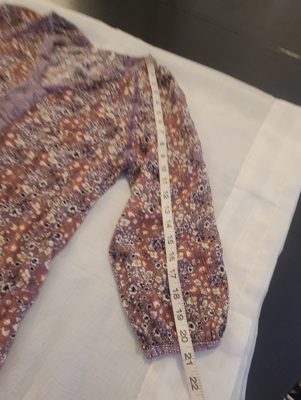 Lavender Pink Floral Boho Top, Medium but Fits Small - Picture 8 of 8